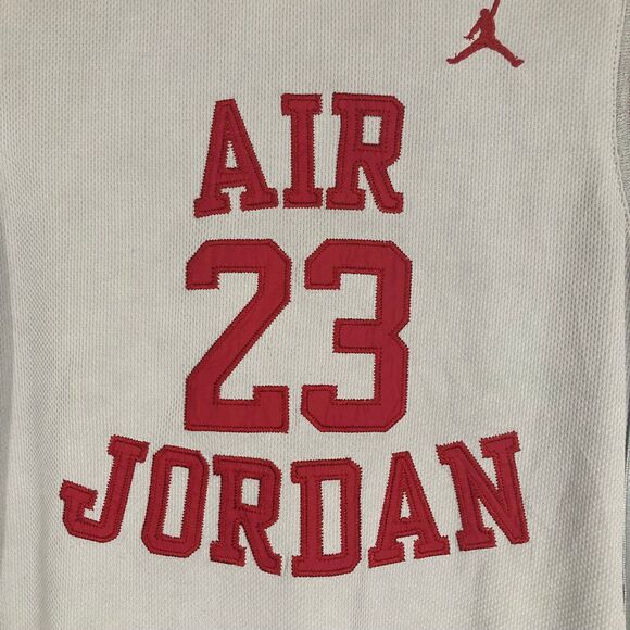 Vintage Youth Boy Air Jordan Basketball Jersey, Red Embroidery, Sportswear SZ XL - Picture 9 of 10
